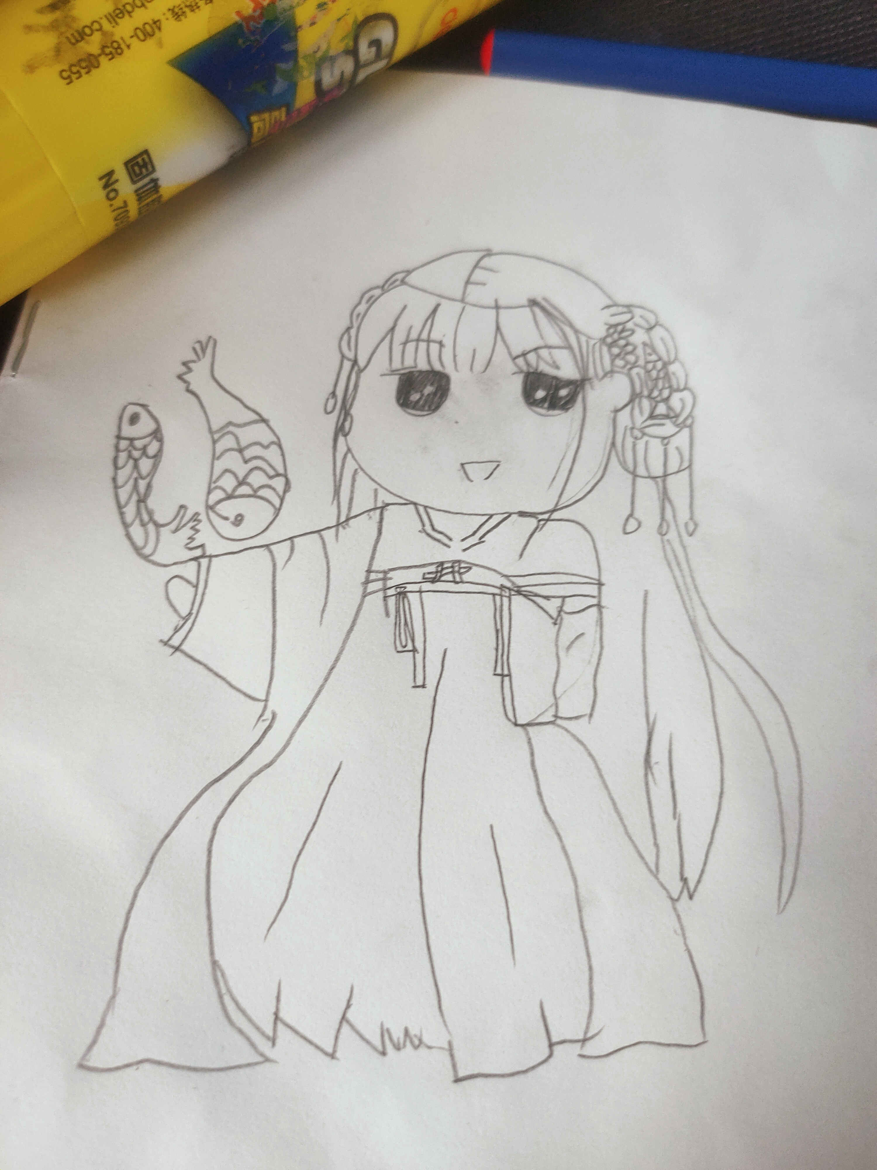 小伶玩具 十二星座手绘之古风双鱼座娃娃